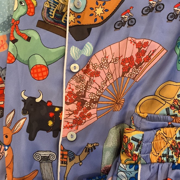 Karen mabon silk long pants and shirt pajama set - Picture 3 of 3